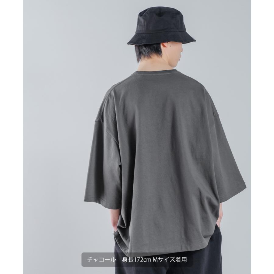 ロゴ ワッペン 刺しゅう 半袖 ビッグ Tシャツ メンズ カットソー スタジアムロゴ ドルマンスリーブ オーバーサイズ ビッグサイズ ゆったり 大きいサイズ | improves | 06