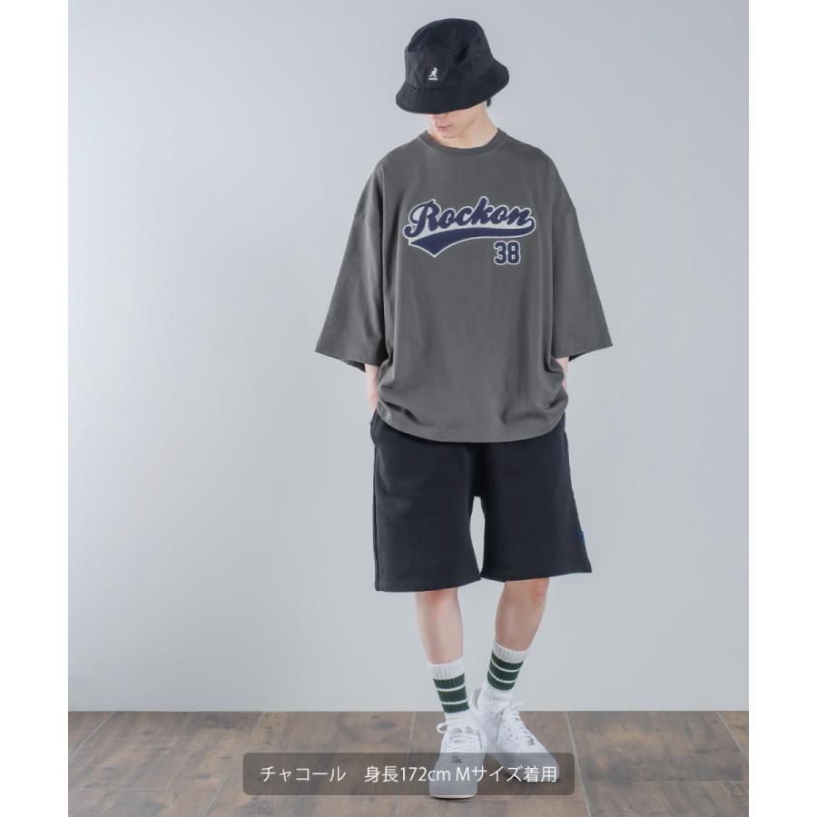 ロゴ ワッペン 刺しゅう 半袖 ビッグ Tシャツ メンズ カットソー スタジアムロゴ ドルマンスリーブ オーバーサイズ ビッグサイズ ゆったり 大きいサイズ | improves | 07