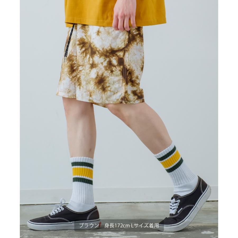 クール系 ハーフジップ タイダイ 半袖ショートパンツ 韓国 a1631 GSZ22S140-b01.jpg