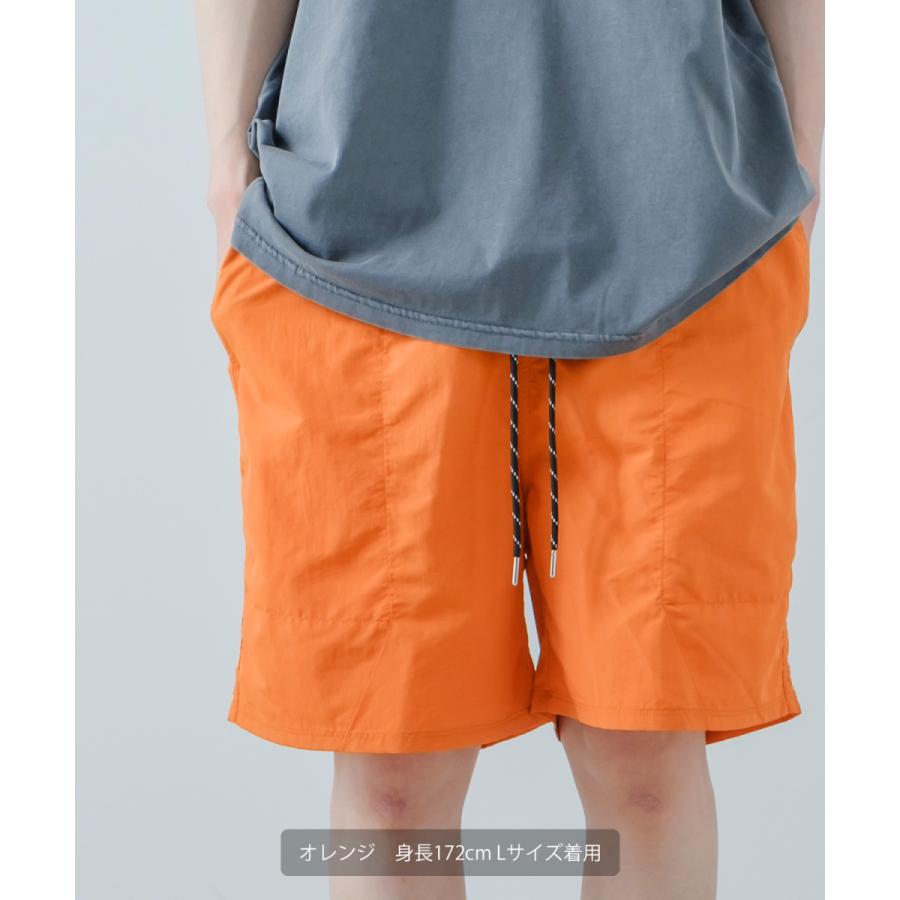 d.i.a. 正規品オレンジ タイダイ ダメージショートパンツ improves（インプローブス） 製品染め ナイロン ショートパンツ メンズ