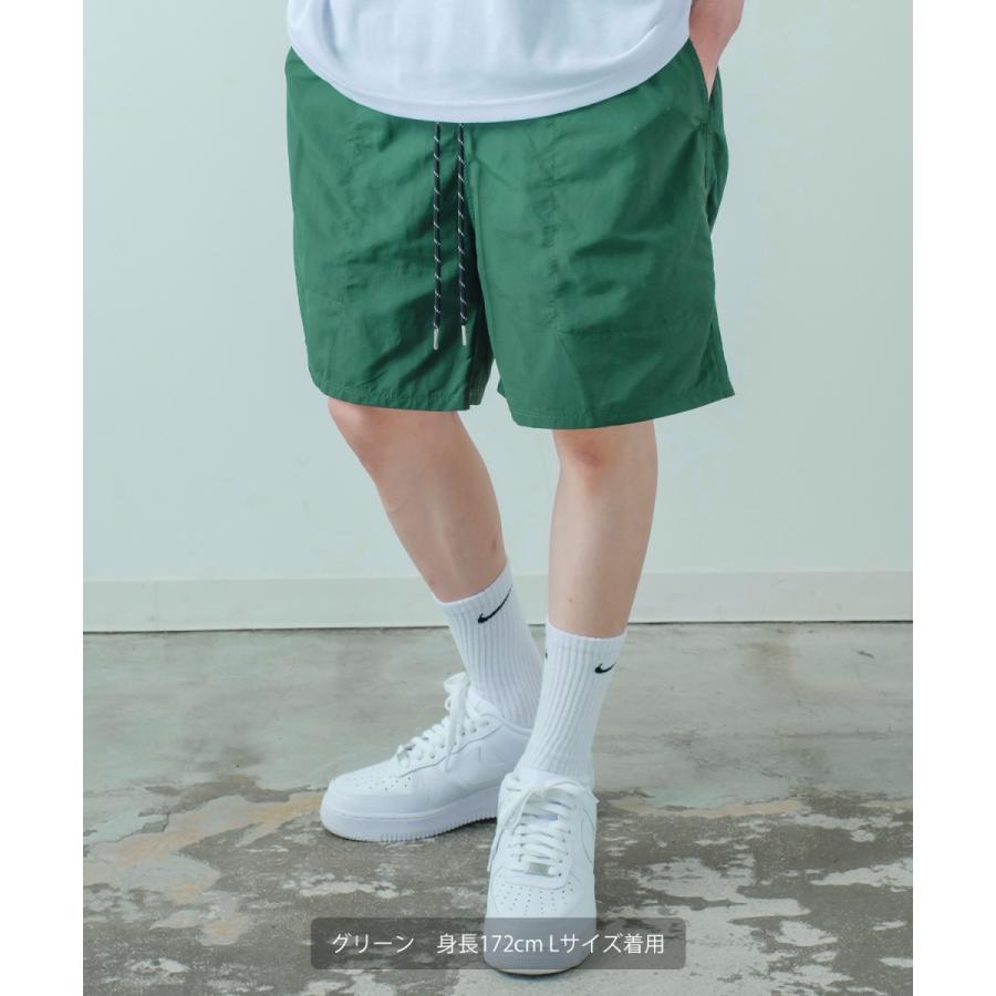 クール系 ハーフジップ タイダイ 半袖ショートパンツ 韓国 a1631 improves 製品染め ナイロン ショートパンツ メンズ レディース