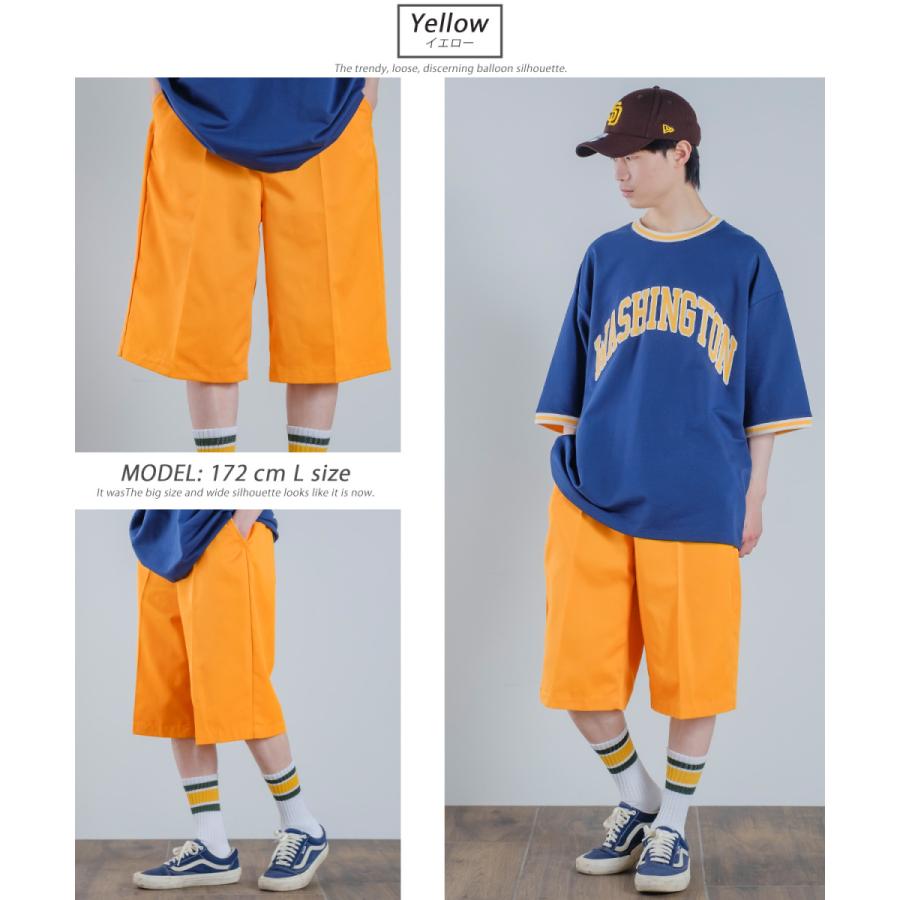 オーバーサイズ スケーター チノショーツ メンズ チノパン ショートパンツ ハーフパンツ スケーターパンツ ビッグサイズ ゆったり 韓国 ストリート 古着MIX | improves | 16