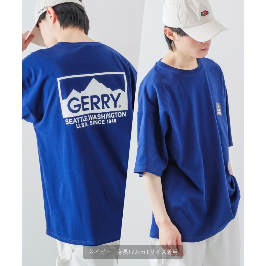 GERRY ジェリー 別注プリント 半袖Tシャツ メンズ ボックスロゴ トレッキング バックプリント ブランド カットソー プリント ワンポイント アウトドア｜improves｜27