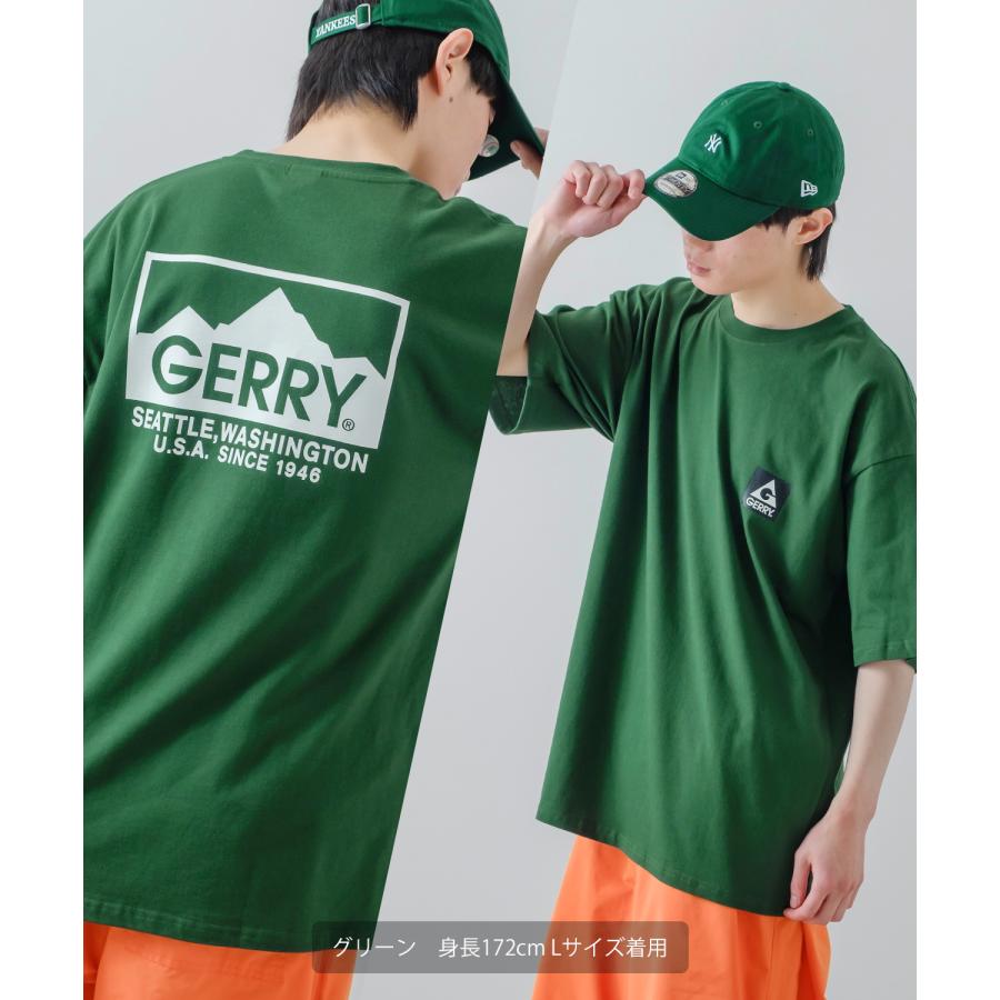 GERRY ジェリー 別注プリント 半袖Tシャツ メンズ ボックスロゴ トレッキング バックプリント ブランド カットソー プリント ワンポイント アウトドア｜improves｜30