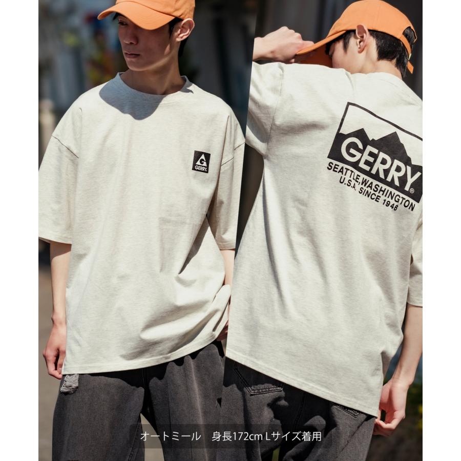 GERRY ジェリー 別注プリント 半袖Tシャツ メンズ ボックスロゴ トレッキング バックプリント ブランド カットソー プリント ワンポイント アウトドア｜improves｜17