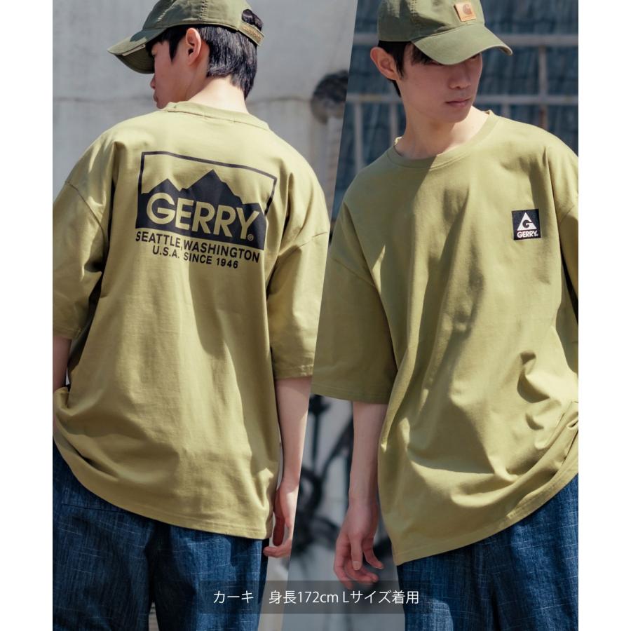 GERRY ジェリー 別注プリント 半袖Tシャツ メンズ ボックスロゴ トレッキング バックプリント ブランド カットソー プリント ワンポイント アウトドア｜improves｜19