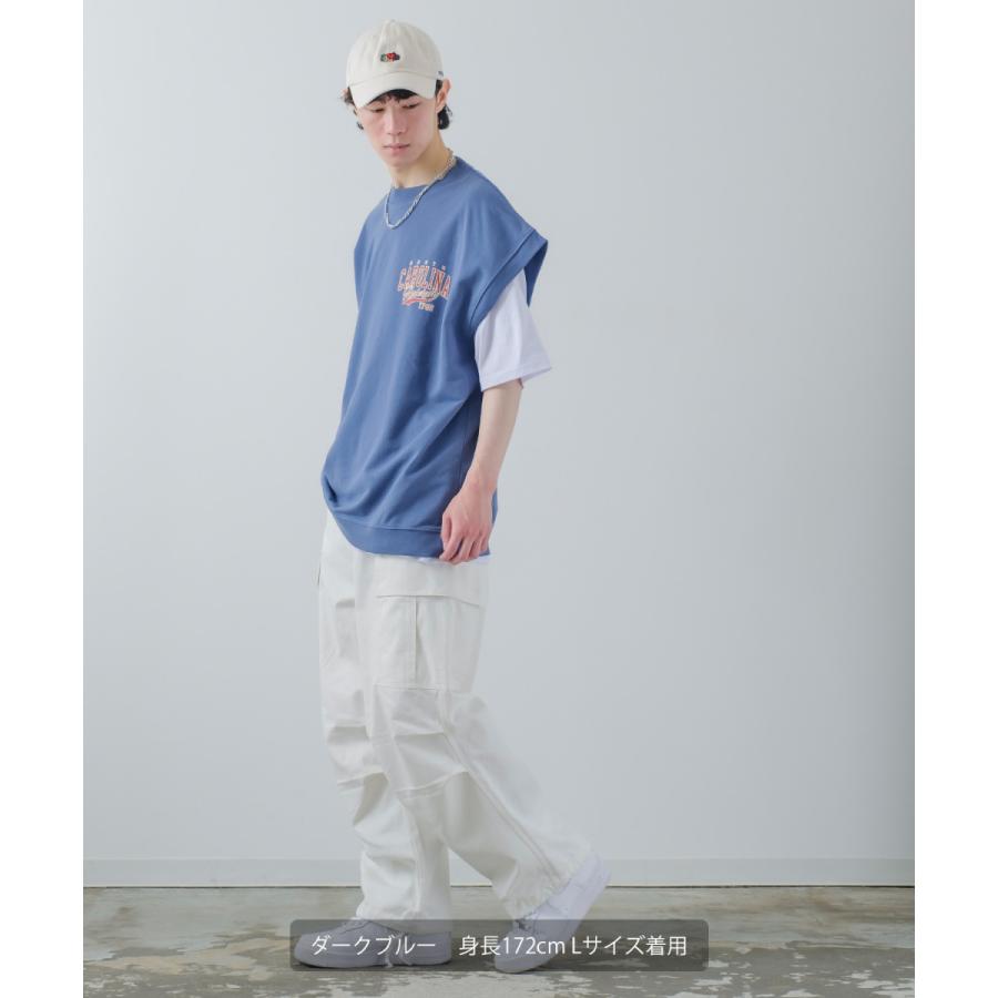 USコットン 裏毛ベスト&カットソー&ネックレス メンズ アンサンブル スウェットベスト Tシャツ チェーンネックレス オーバーサイズ 大きいサイズ 韓国 | improves | 11