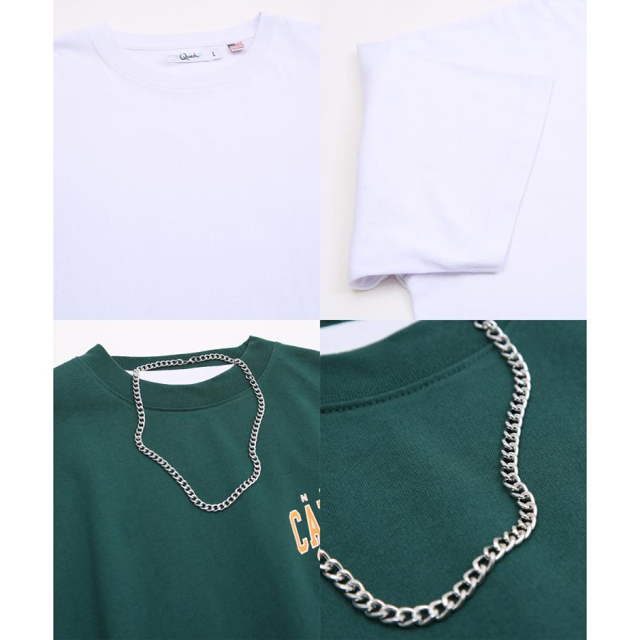 USコットン 裏毛ベスト&カットソー&ネックレス メンズ アンサンブル スウェットベスト Tシャツ チェーンネックレス オーバーサイズ 大きいサイズ 韓国 | improves | 19