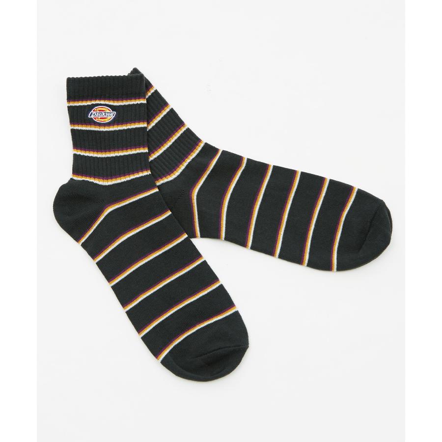 ソックス メンズ Dickies/ディッキーズ 3足セット マルチボーダー ラインソックス ショートソックス スニーカーソックス ワンポイント 靴下 くつした ブランド | Dickies | 02