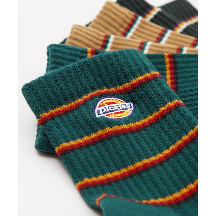 ソックス メンズ Dickies/ディッキーズ 3足セット マルチボーダー ラインソックス ショートソックス スニーカーソックス ワンポイント 靴下 くつした ブランド | Dickies | 05