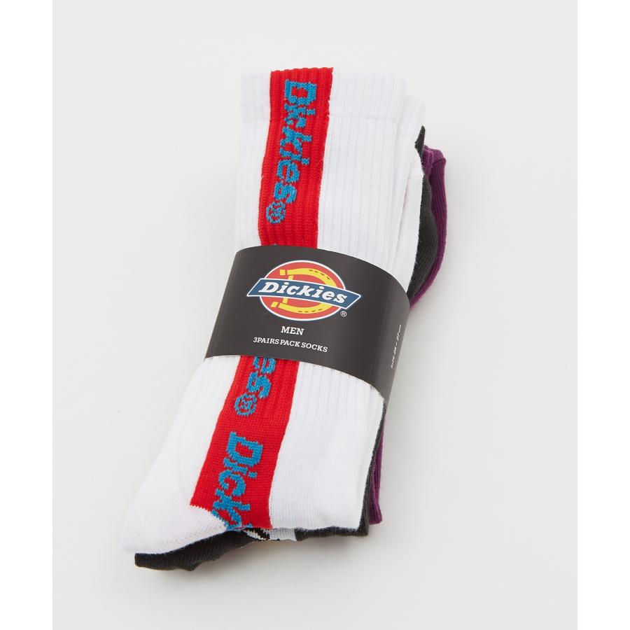ソックス メンズ Dickies/ディッキーズ 3足セット ブランドロゴ ラインソックス ミドル丈ソックス スニーカーソックス 靴下 くつした カジュアル ストリート | Dickies | 05
