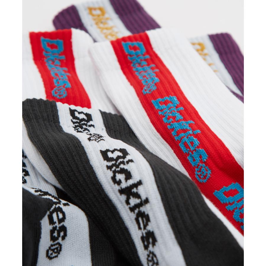 ソックス メンズ Dickies/ディッキーズ 3足セット ブランドロゴ ラインソックス ミドル丈ソックス スニーカーソックス 靴下 くつした カジュアル ストリート | Dickies | 06