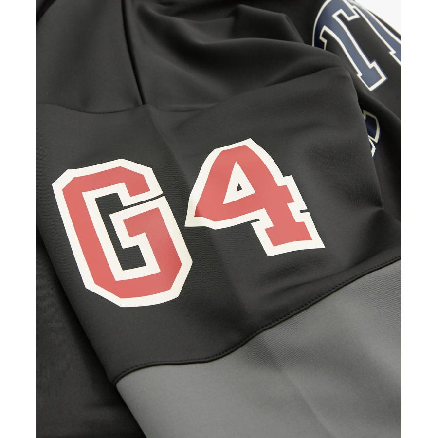 長袖Tシャツ メンズ ロンT ホッケーシャツ ゲームシャツ レースアップ カレッジロゴ プリント ヘンリーネック オーバーサイズ 大きいサイズ ゆったり | improves | 15