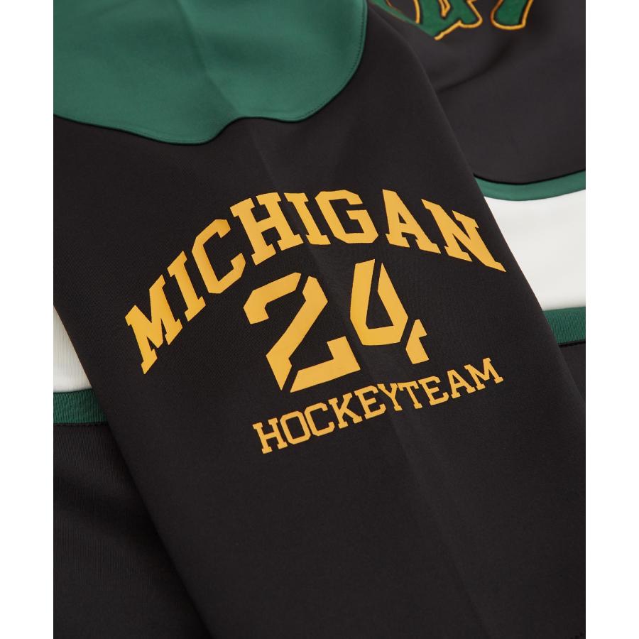 長袖Tシャツ メンズ レディース ロンT ホッケーシャツ ゲームシャツ Vネック ロゴワッペン 袖プリント ラインリブ オーバーサイズ 大きいサイズ ゆったり |  | 14