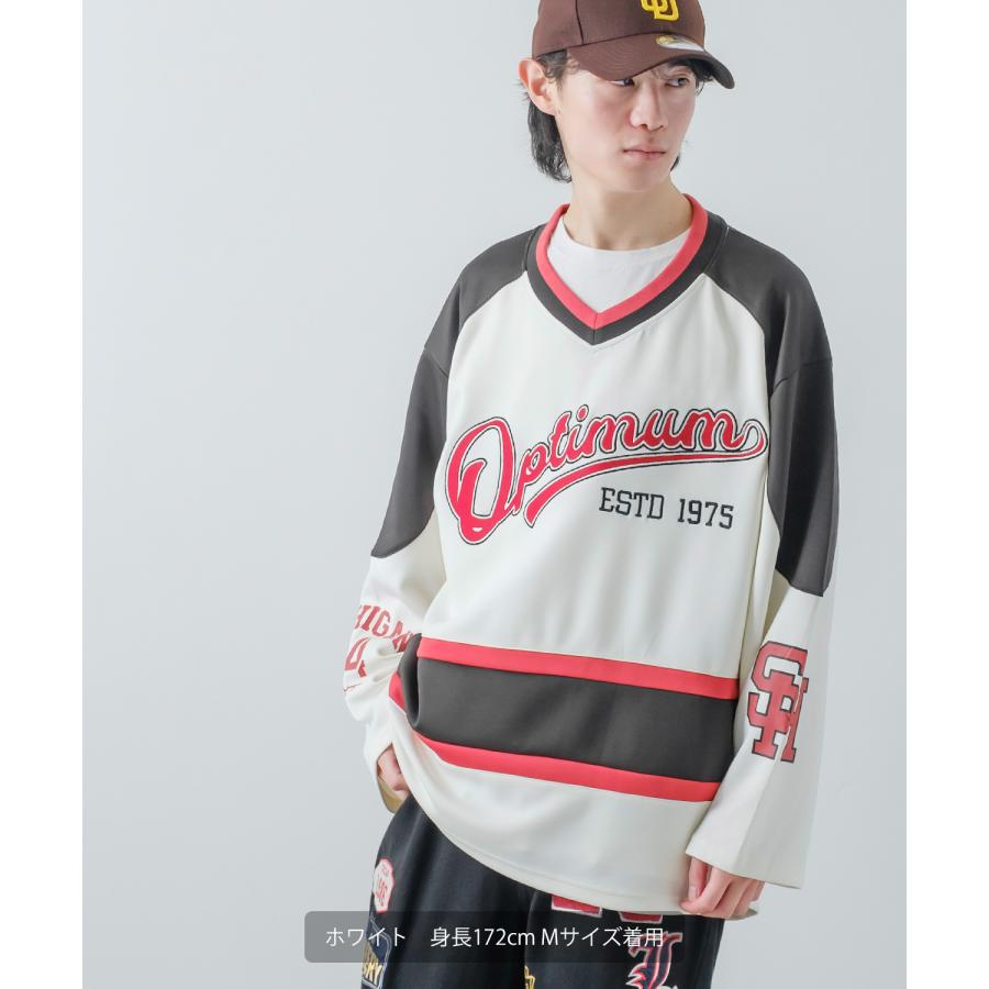 完売品 DIGMO ゲームシャツ ホッケーシャツ improves 長袖Tシャツ メンズ ロンT ホッケーシャツ ゲーム