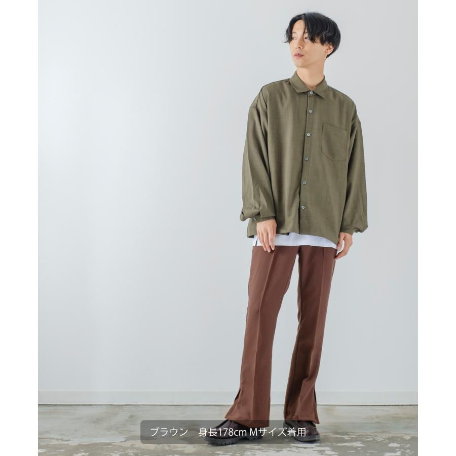 lNSILENCE インサイロンス フレアパンツ improves フレアパンツ メンズ サイドスリット スラックス