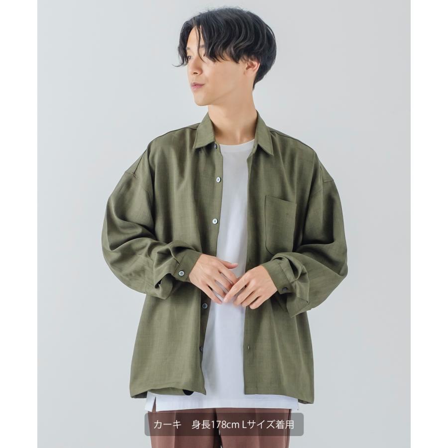 長袖シャツ メンズ カジュアルシャツ シンプルシャツ レギュラーカラー オーバーサイズ 大きめ きれいめカジュアル モード ストリート 韓国ファッション | improves | 10