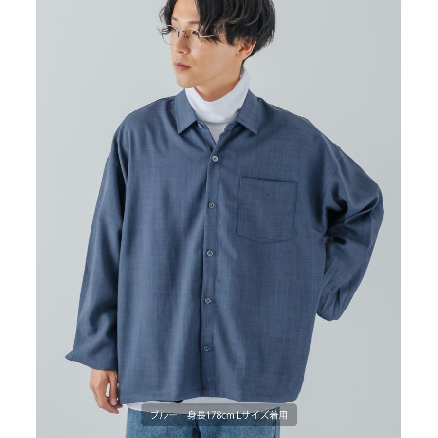 長袖シャツ メンズ カジュアルシャツ シンプルシャツ レギュラーカラー オーバーサイズ 大きめ きれいめカジュアル モード ストリート 韓国ファッション | improves | 12