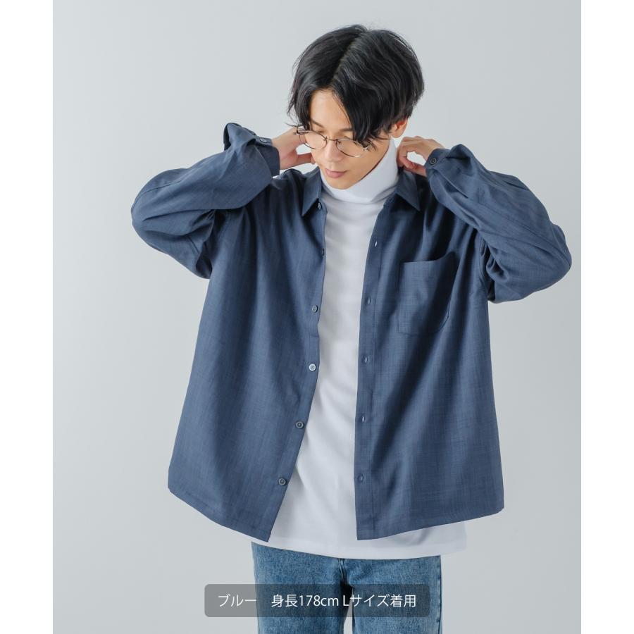 長袖シャツ メンズ カジュアルシャツ シンプルシャツ レギュラーカラー オーバーサイズ 大きめ きれいめカジュアル モード ストリート 韓国ファッション | improves | 13