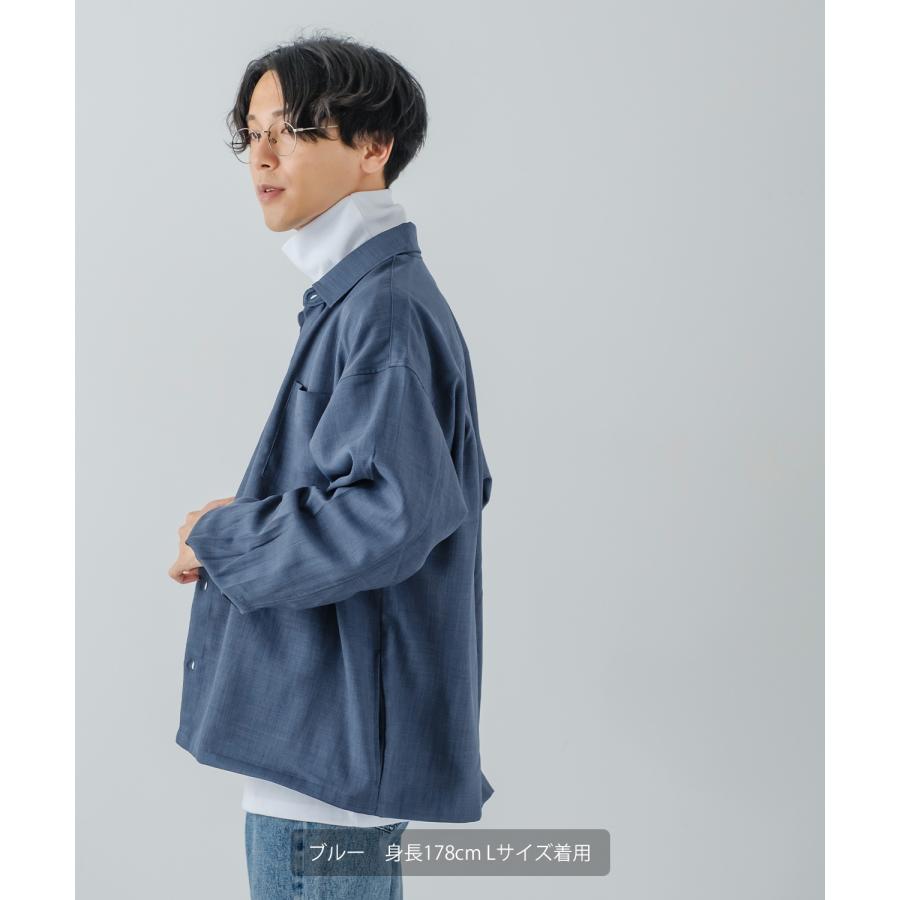 長袖シャツ メンズ カジュアルシャツ シンプルシャツ レギュラーカラー オーバーサイズ 大きめ きれいめカジュアル モード ストリート 韓国ファッション | improves | 14