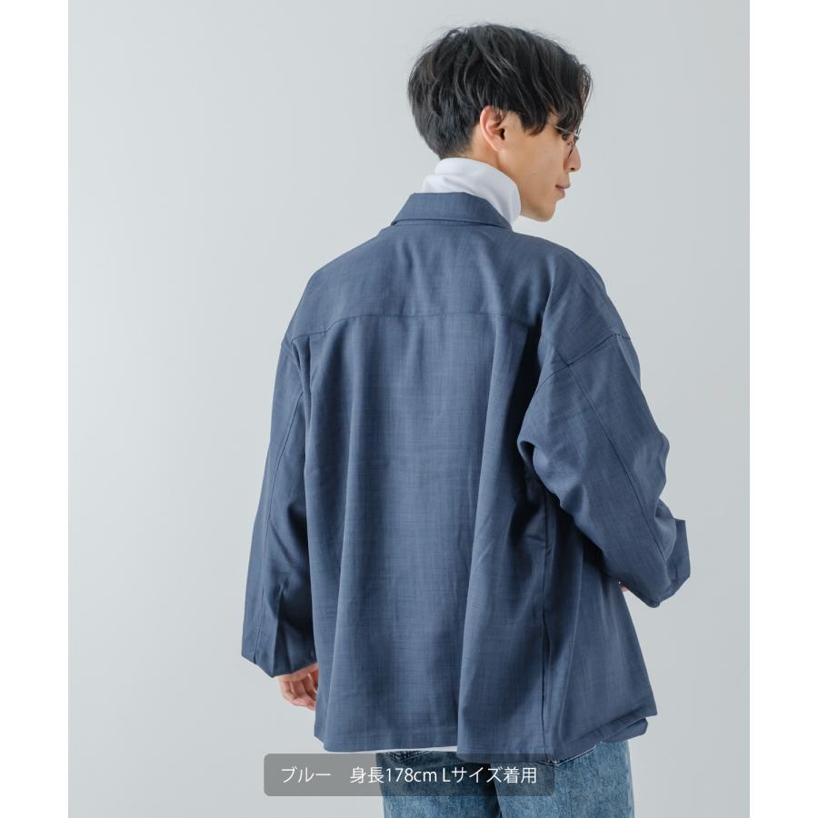 長袖シャツ メンズ カジュアルシャツ シンプルシャツ レギュラーカラー オーバーサイズ 大きめ きれいめカジュアル モード ストリート 韓国ファッション | improves | 15