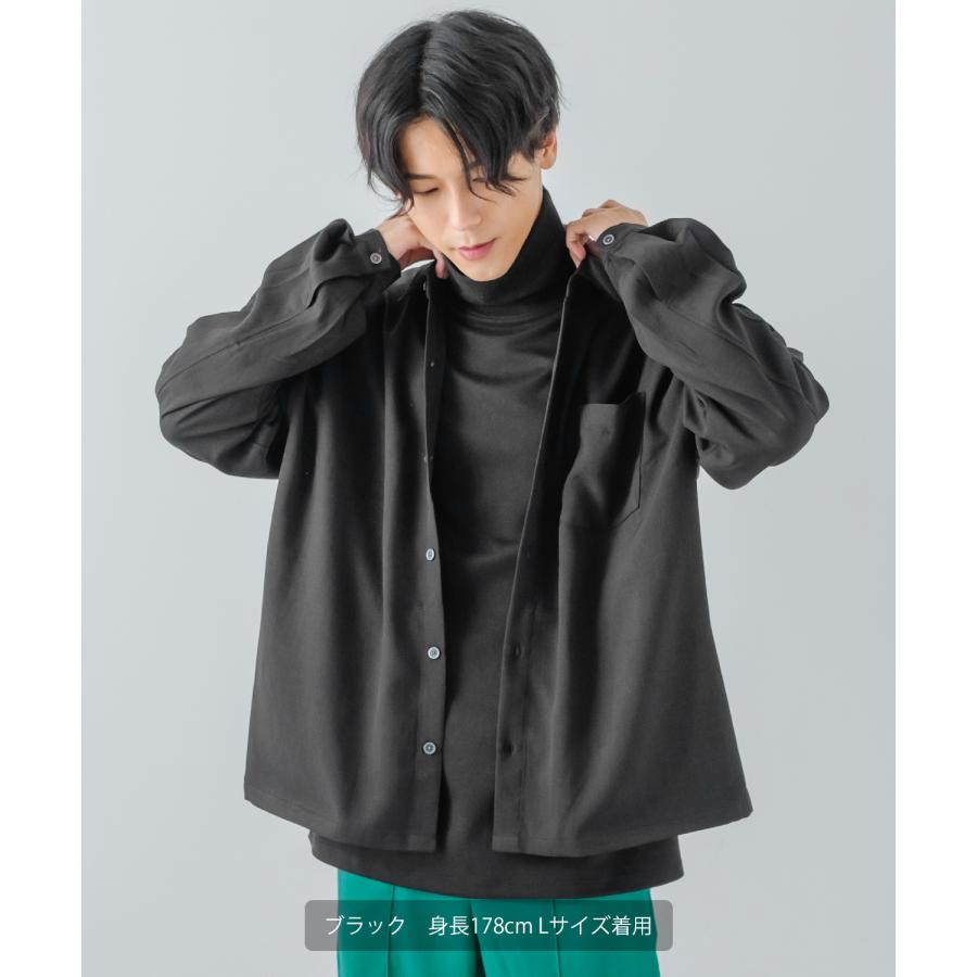 長袖シャツ メンズ カジュアルシャツ シンプルシャツ レギュラーカラー オーバーサイズ 大きめ きれいめカジュアル モード ストリート 韓国ファッション | improves | 04