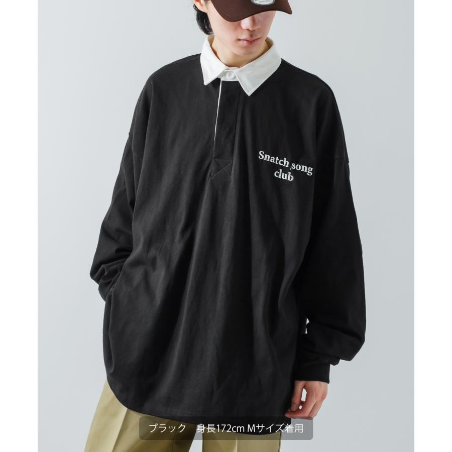 ポロシャツ メンズ ヘビーウエイト ラガーシャツ 長袖 刺しゅう ロゴ ワンポイント オーバーサイズ 大きいサイズ ゆったり ゲームシャツ アメカジ | improves | 13