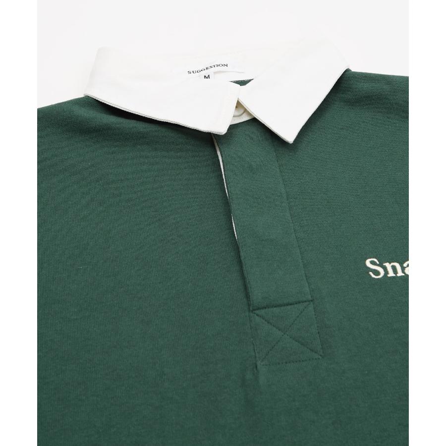 ポロシャツ メンズ ヘビーウエイト ラガーシャツ 長袖 刺しゅう ロゴ ワンポイント オーバーサイズ 大きいサイズ ゆったり ゲームシャツ アメカジ | improves | 18