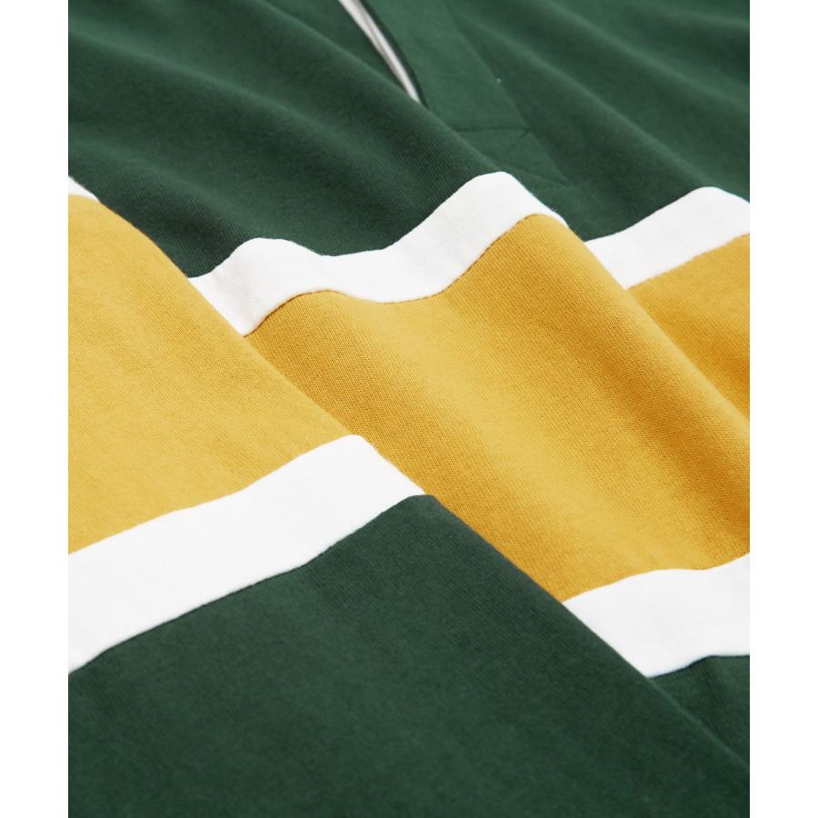 ポロシャツ メンズ ヘビーウエイト ラガーシャツ 長袖 ライン 切替 ビッグシルエット オーバーサイズ 大きいサイズ ゆったり ゲームシャツ アメカジ ストリート | improves | 22