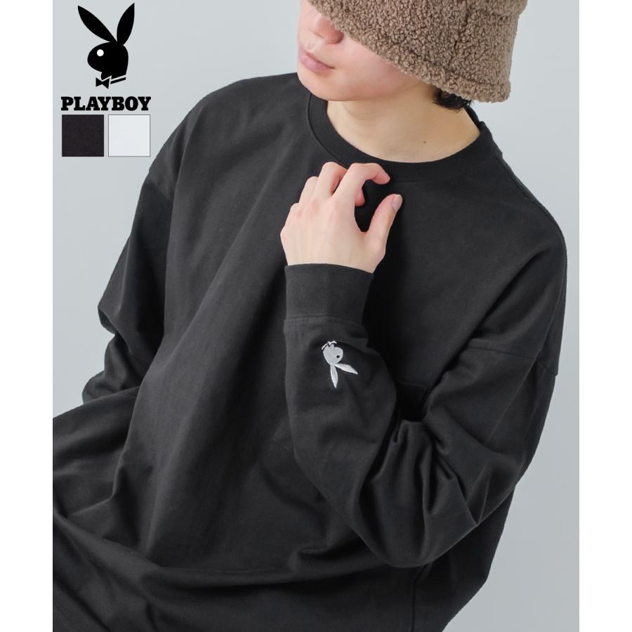 PLAYBOY BALL ロンT ポケT バックプリント Tシャツ 白黒 PLAYBOY BALL ロンT ポケT バックプリント Tシャツ 白黒 - メルカリ