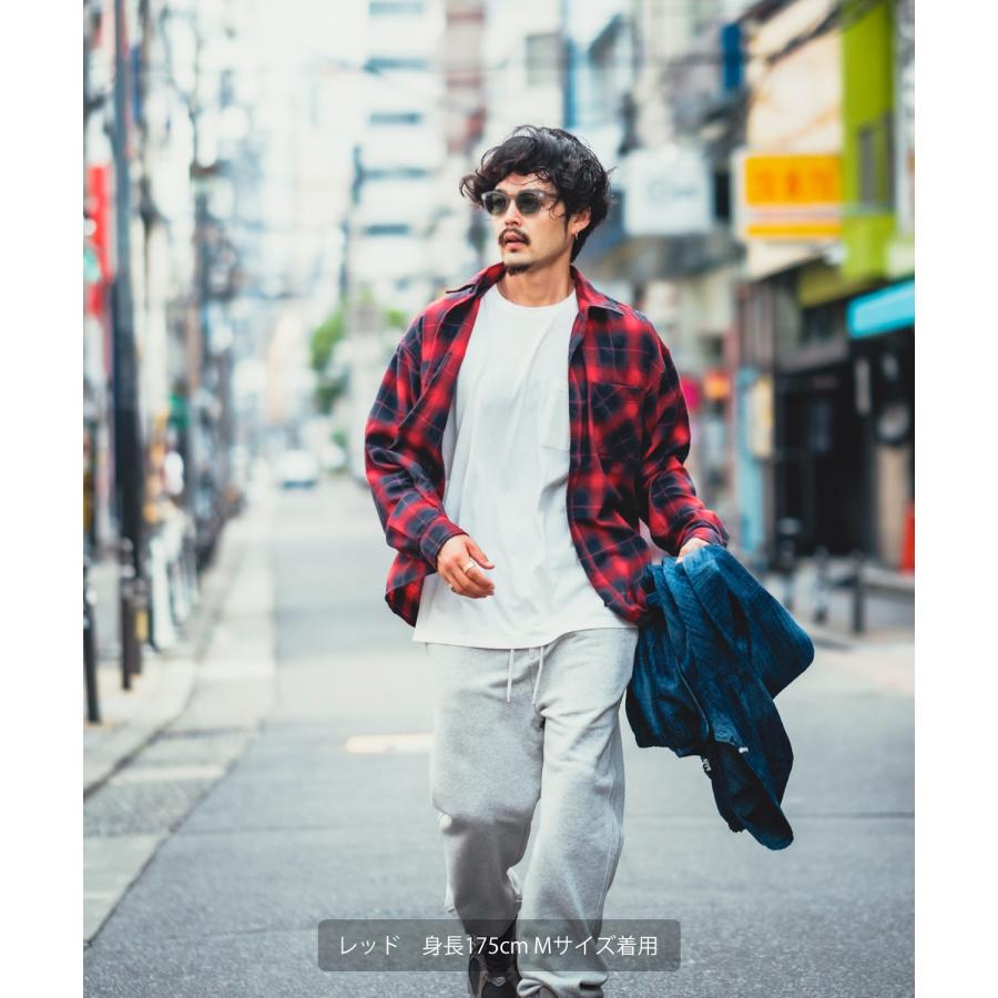 長袖シャツ メンズ オンブレ チェックシャツ 長袖 レギュラーカラー レギュラーサイズ アメカジ 西海岸 ストリート 韓国ファッション 古着MIX | improves | 02