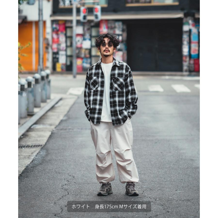 長袖シャツ メンズ オンブレ チェックシャツ 長袖 レギュラーカラー レギュラーサイズ アメカジ 西海岸 ストリート 韓国ファッション 古着MIX | improves | 07