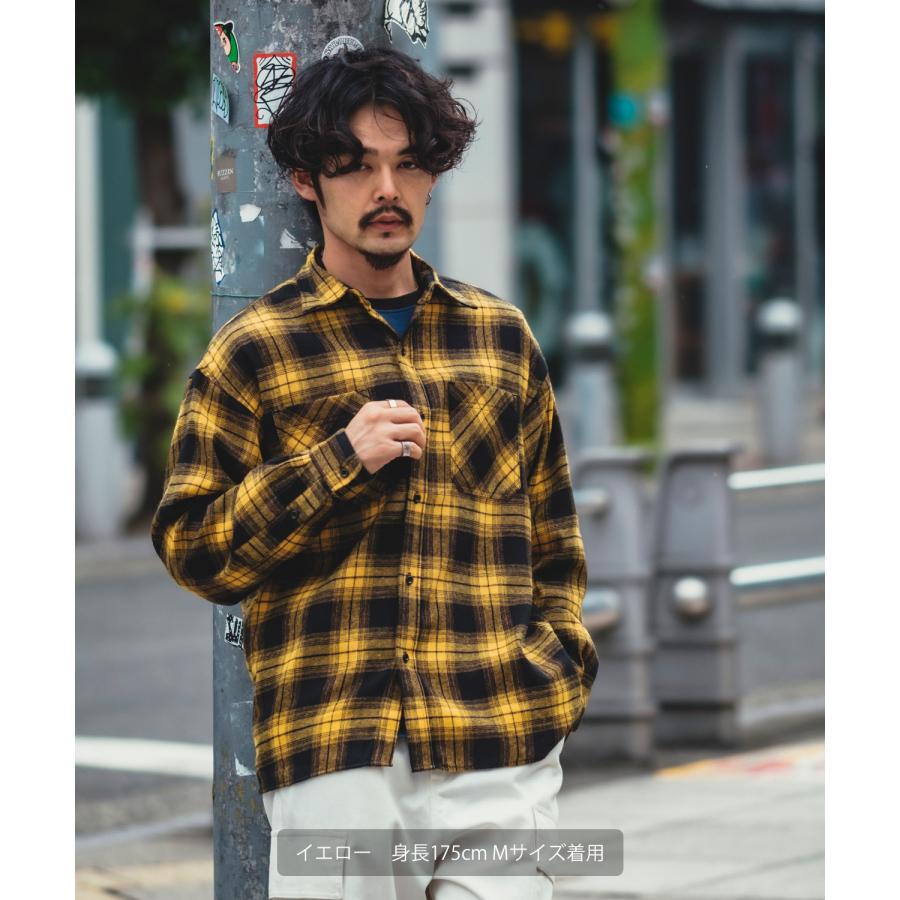 improves 長袖シャツ メンズ オンブレ チェックシャツ 長袖