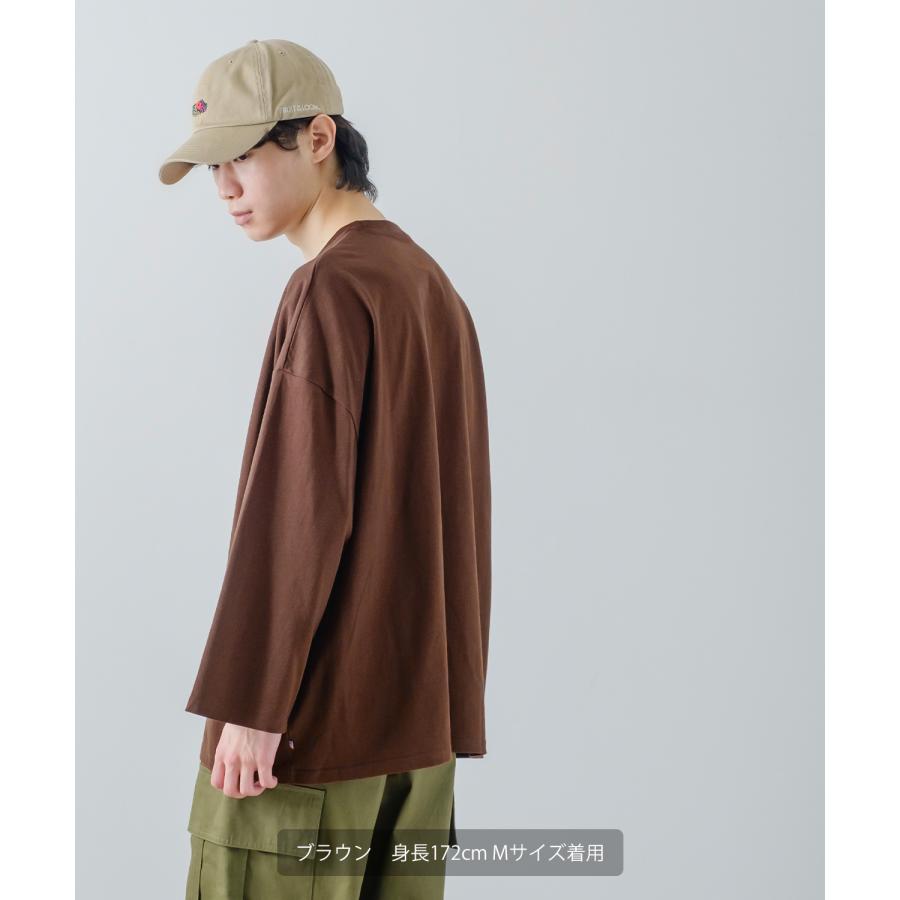 長袖Tシャツ メンズ USコットン 無地 ロンT ドロップショルダー ビッグTシャツ カットソー オーバーサイズ 大きめ シンプル カジュアル アメカジ ストリート | improves | 23