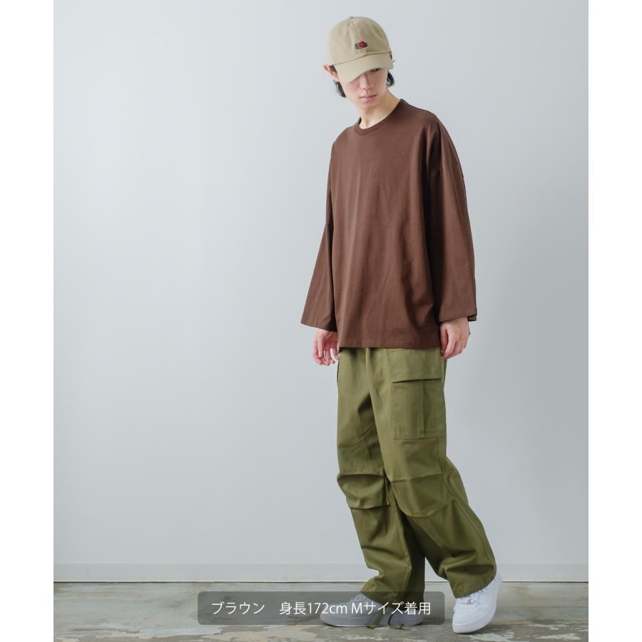長袖Tシャツ メンズ USコットン 無地 ロンT ドロップショルダー ビッグTシャツ カットソー オーバーサイズ 大きめ シンプル カジュアル アメカジ ストリート | improves | 24