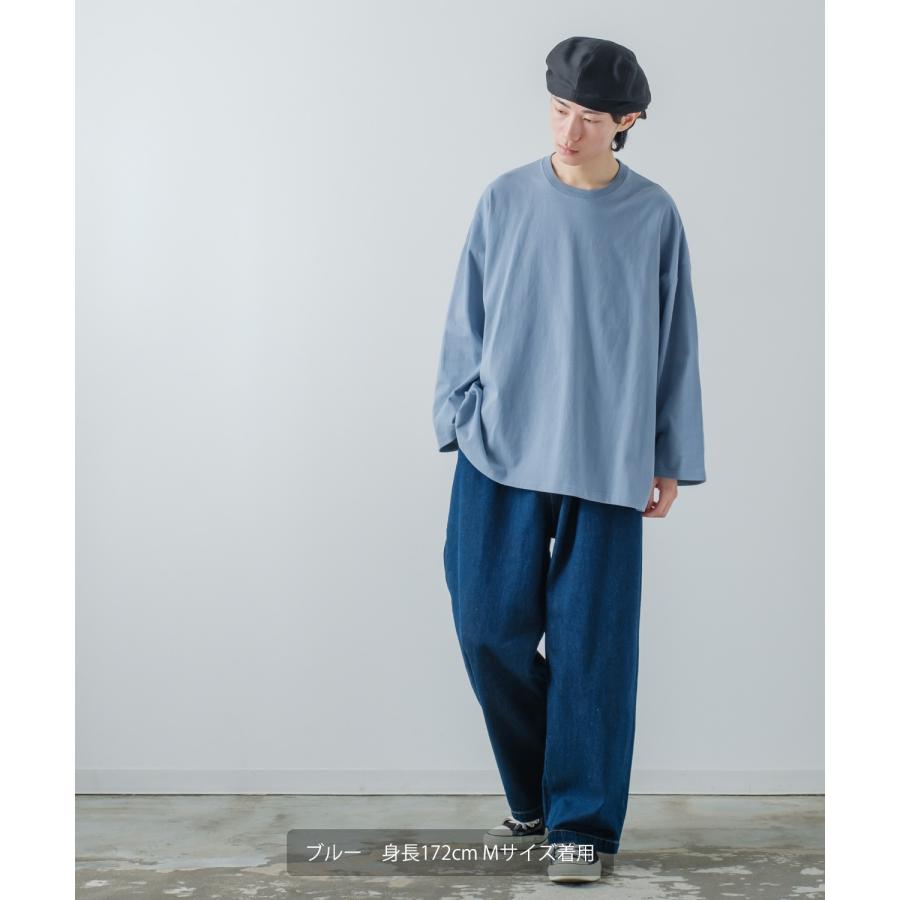 長袖Tシャツ メンズ USコットン 無地 ロンT ドロップショルダー ビッグTシャツ カットソー オーバーサイズ 大きめ シンプル カジュアル アメカジ ストリート | improves | 18