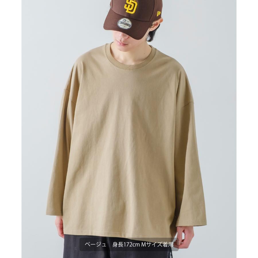 長袖Tシャツ メンズ USコットン 無地 ロンT ドロップショルダー ビッグTシャツ カットソー オーバーサイズ 大きめ シンプル カジュアル アメカジ ストリート | improves | 19