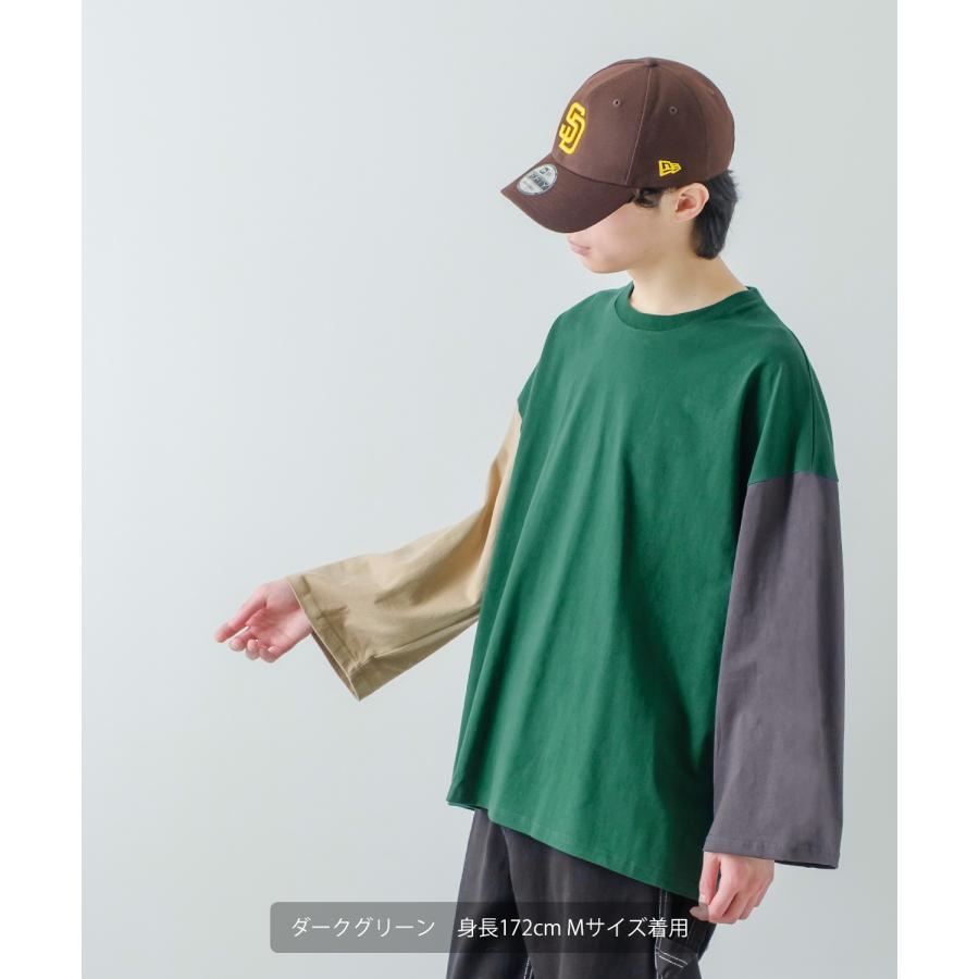 長袖Tシャツ メンズ USコットン 無地 ロンT クレイジー袖 ビッグTシャツ カットソー オーバーサイズ 大きめ シンプル カジュアル アメカジ ストリート | improves | 26