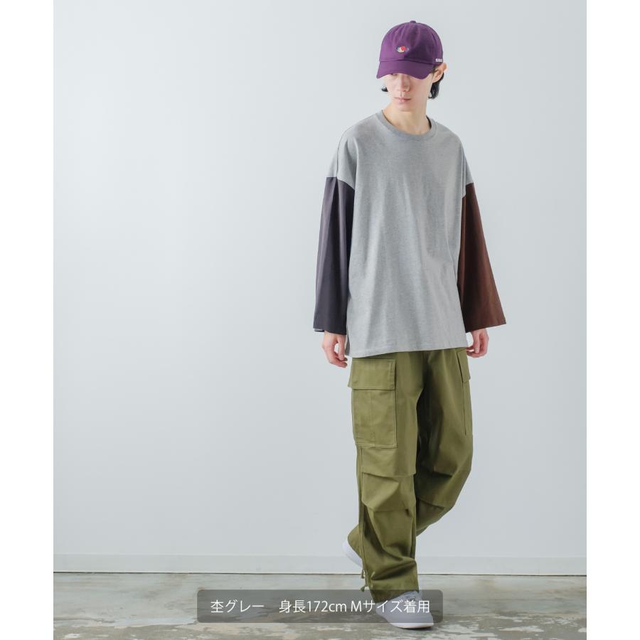 長袖Tシャツ メンズ USコットン 無地 ロンT クレイジー袖 ビッグTシャツ カットソー オーバーサイズ 大きめ シンプル カジュアル アメカジ ストリート | improves | 18