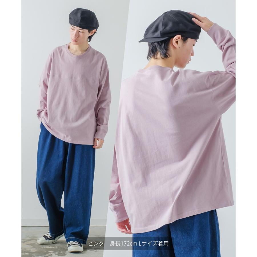 長袖Tシャツ メンズ USコットン 無地 ロンT フットボールTシャツ カットソー ポケT オーバーサイズ 大きめ シンプル カジュアル アメカジ ストリート | improves | 20