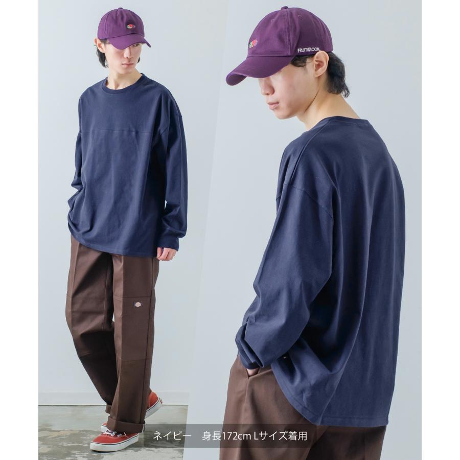 長袖Tシャツ メンズ USコットン 無地 ロンT フットボールTシャツ カットソー ポケT オーバーサイズ 大きめ シンプル カジュアル アメカジ ストリート | improves | 22