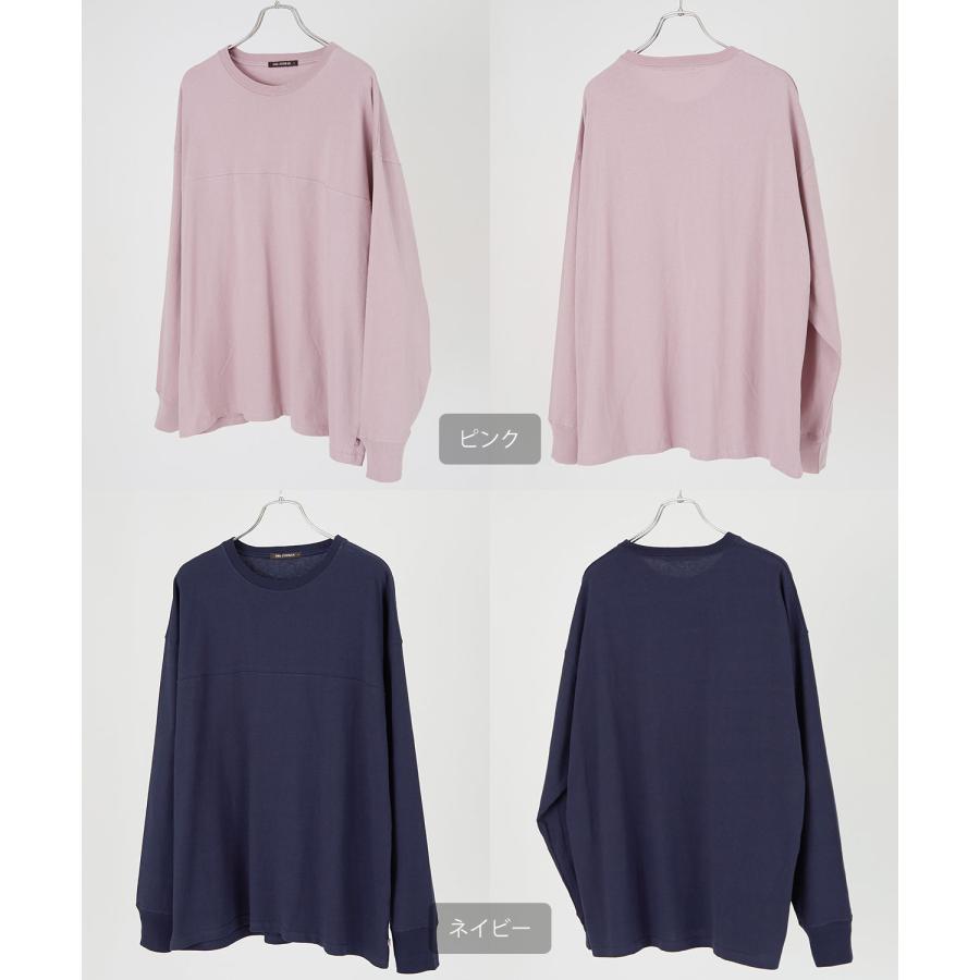 長袖Tシャツ メンズ USコットン 無地 ロンT フットボールTシャツ カットソー ポケT オーバーサイズ 大きめ シンプル カジュアル アメカジ ストリート | improves | 25