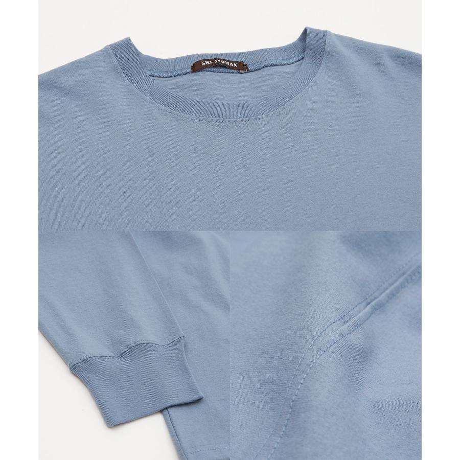 長袖Tシャツ メンズ USコットン 無地 ロンT フットボールTシャツ カットソー ポケT オーバーサイズ 大きめ シンプル カジュアル アメカジ ストリート | improves | 29