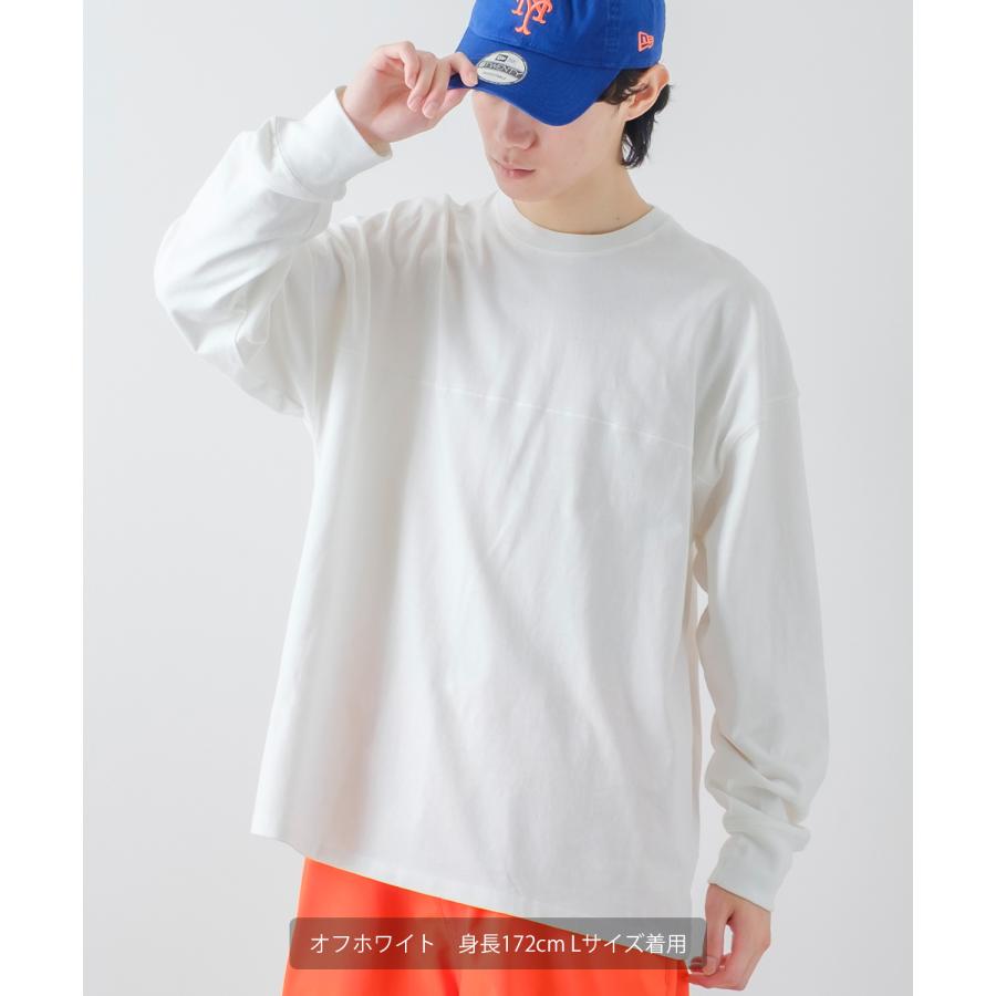 長袖Tシャツ メンズ USコットン 無地 ロンT フットボールTシャツ カットソー ポケT オーバーサイズ 大きめ シンプル カジュアル アメカジ ストリート | improves | 13