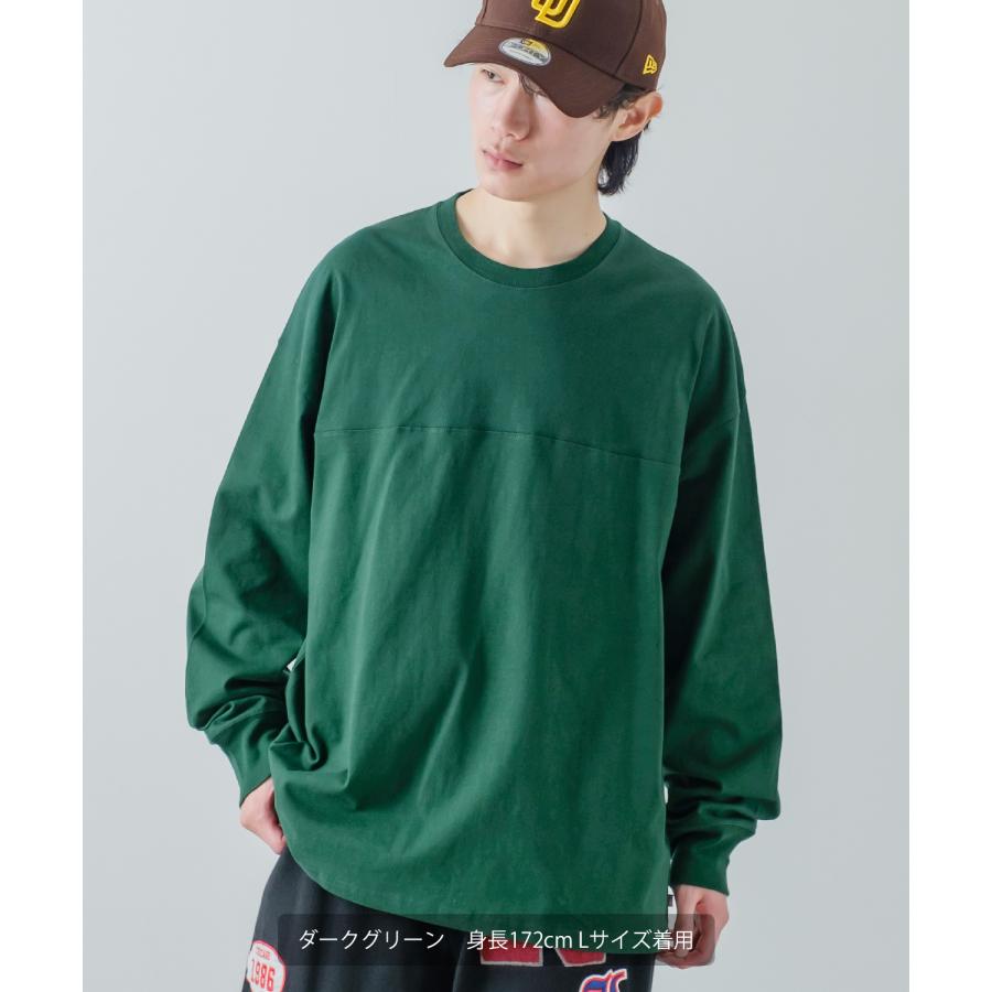 長袖Tシャツ メンズ USコットン 無地 ロンT フットボールTシャツ カットソー ポケT オーバーサイズ 大きめ シンプル カジュアル アメカジ ストリート | improves | 17