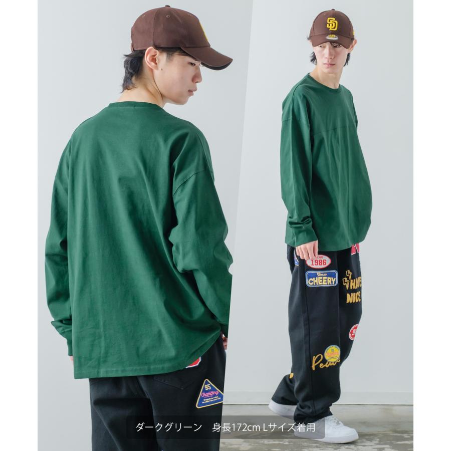長袖Tシャツ メンズ USコットン 無地 ロンT フットボールTシャツ カットソー ポケT オーバーサイズ 大きめ シンプル カジュアル アメカジ ストリート | improves | 18