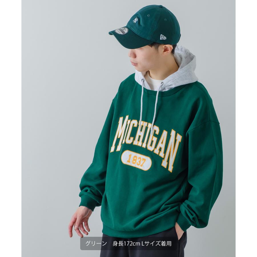 パーカー メンズ スウェット カレッジ ロゴ 刺しゅう 裏毛 トレーナー スエット ビッグシルエット オーバーサイズ 古着MIX スポーティー ストリート | improves | 05