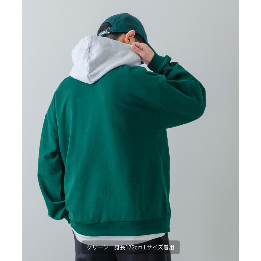 パーカー メンズ スウェット カレッジ ロゴ 刺しゅう 裏毛 トレーナー スエット ビッグシルエット オーバーサイズ 古着MIX スポーティー ストリート | improves | 06