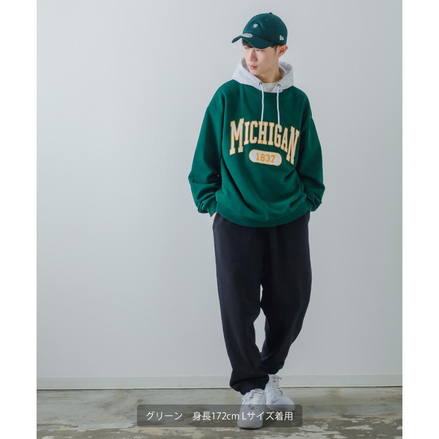 パーカー メンズ スウェット カレッジ ロゴ 刺しゅう 裏毛 トレーナー スエット ビッグシルエット オーバーサイズ 古着MIX スポーティー ストリート | improves | 07