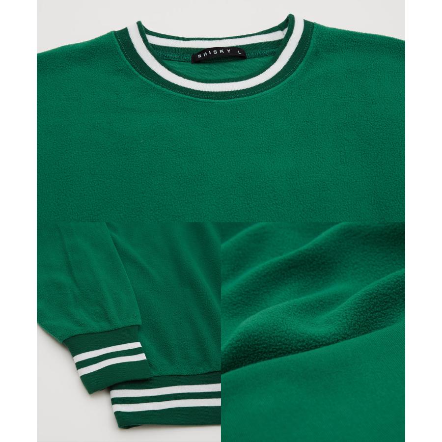 トレーナー メンズ フリース ラインリブ クルーネック プルオーバーシャツ オーバーサイズ ゆったり 大きいサイズ ストリート 韓国ファッション | improves | 25